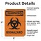 Signmission Biohazard With Symbol OSHA Warning Sign, Vinyl Decal, 5in W x 7in L, 2PK OS-2PACK-WS-D-57-V-12989 - alternate 3